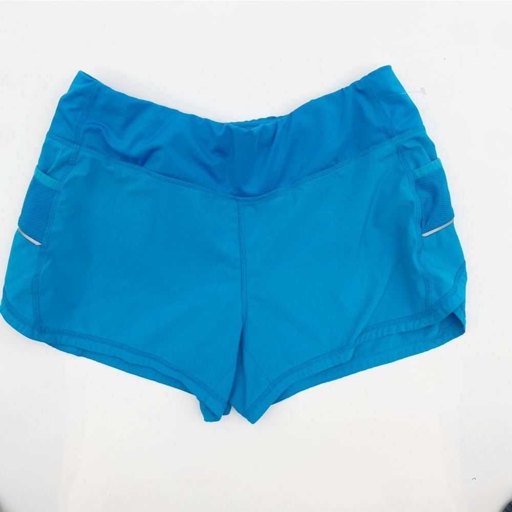 Athleta Ready Set Go Shorts Aqua size M - Picture 2 of 8